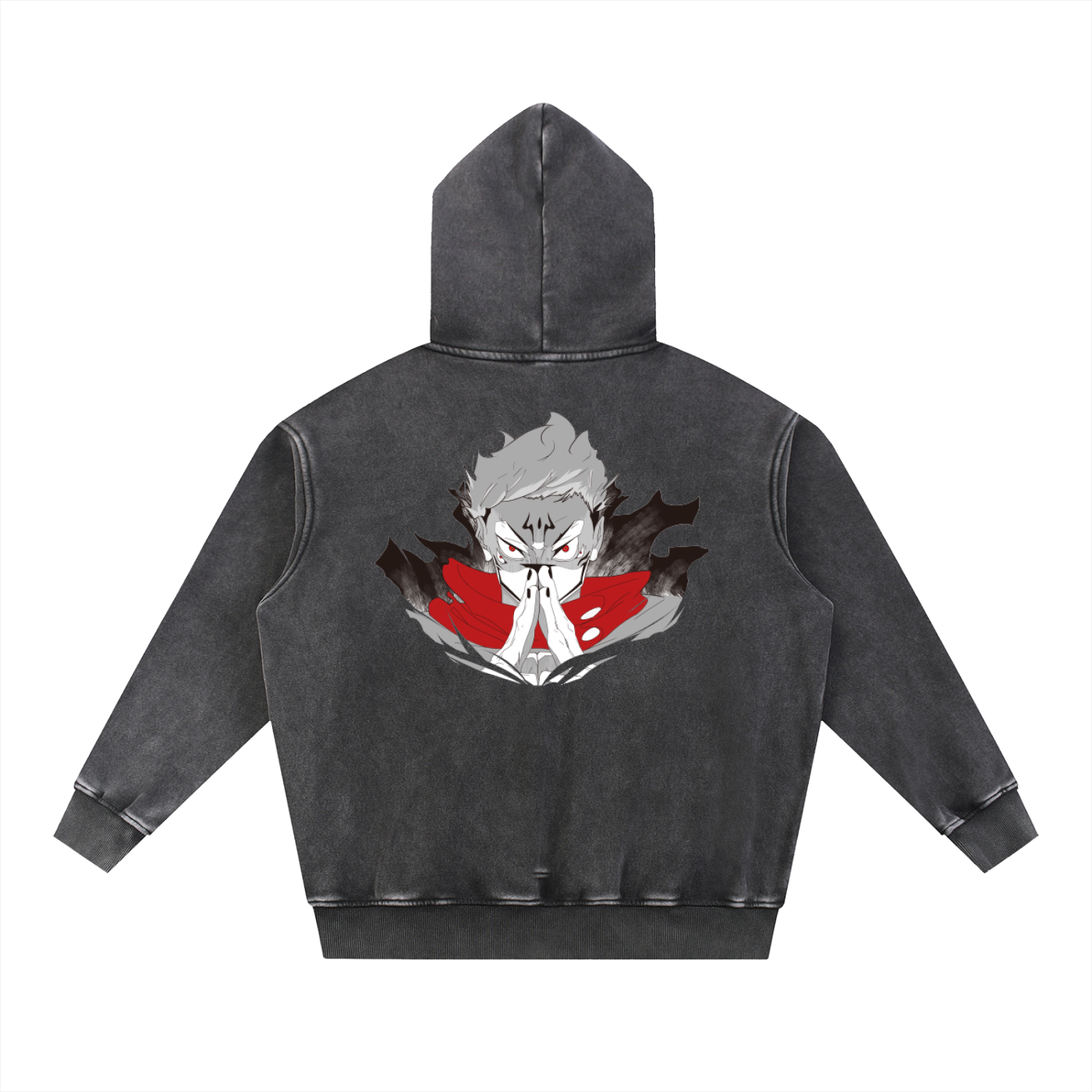 Sukuna Snow Wash Fleece Oversize Hoodie