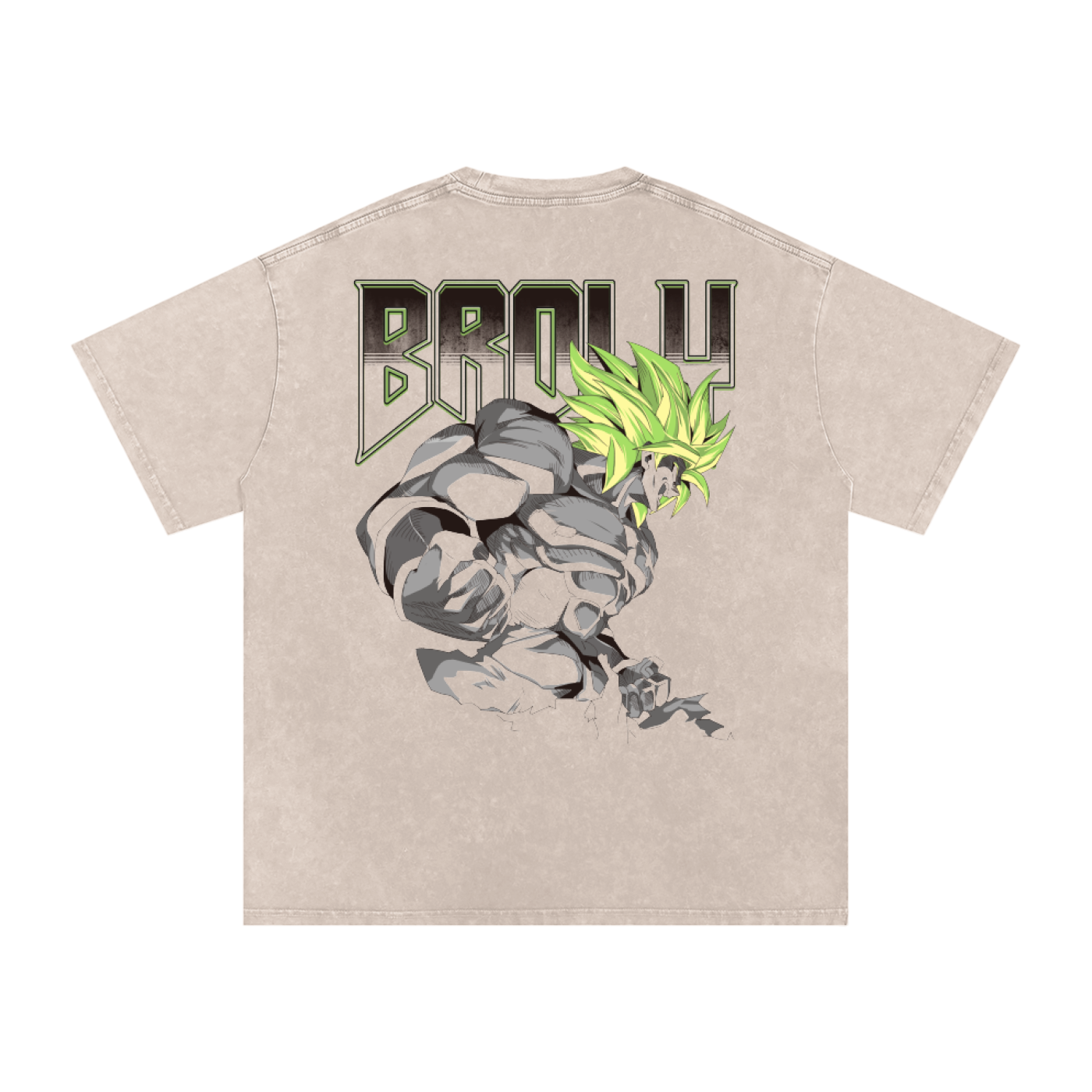 Broly Snow Washed Oversized Cotton T-Shirt