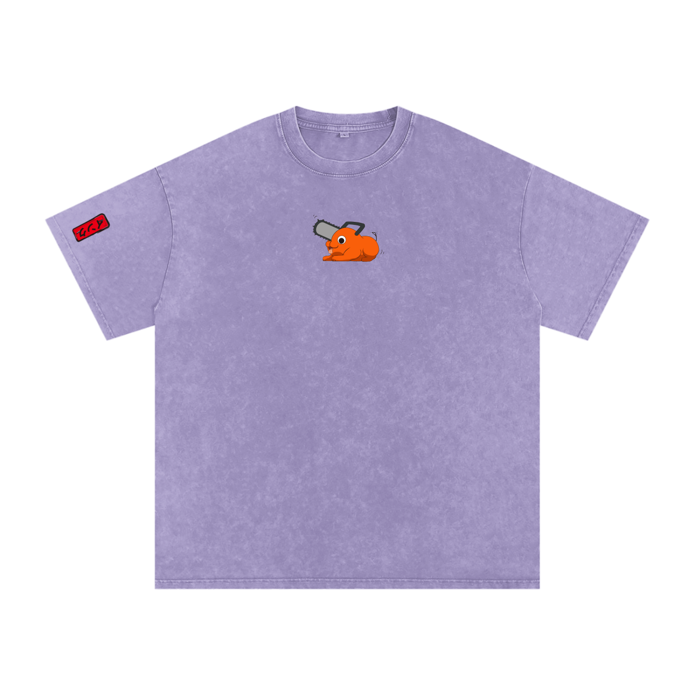 Pochita Snow Washed Oversized Cotton T-Shirt