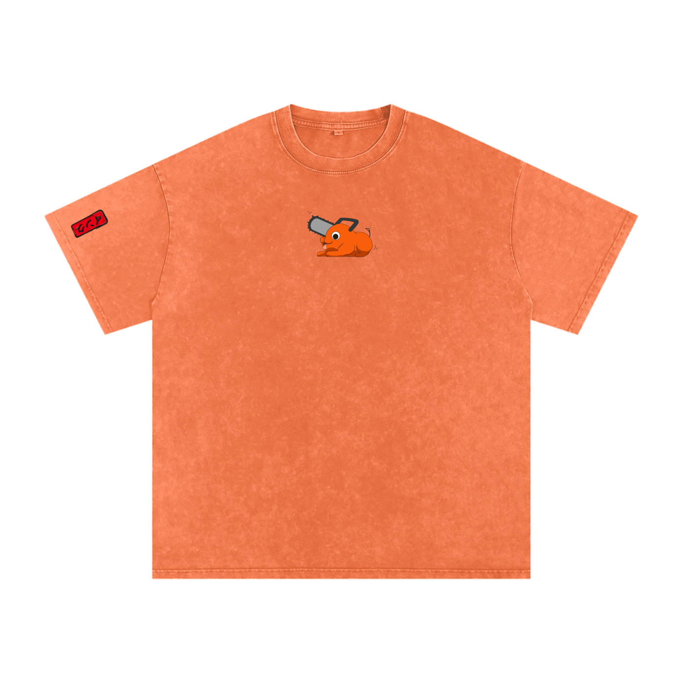 Pochita Snow Washed Oversized Cotton T-Shirt