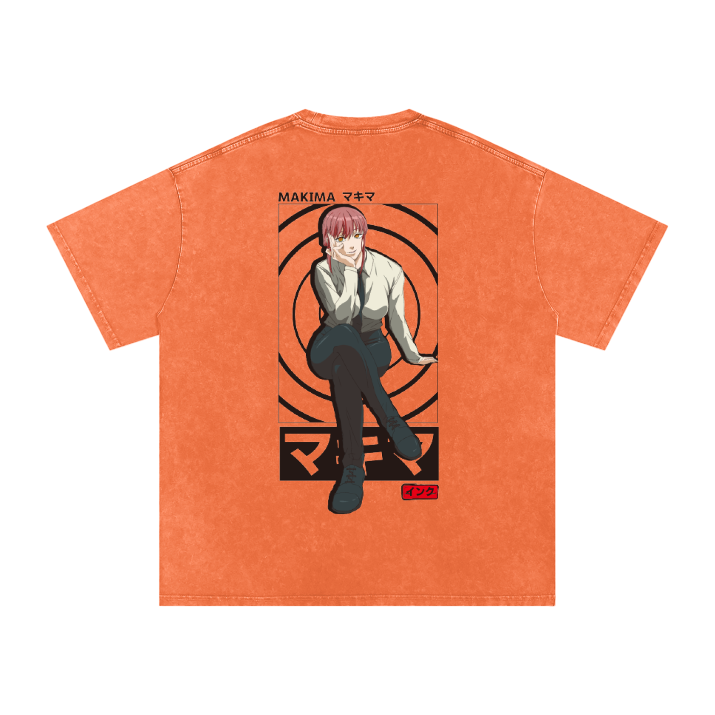 Pochita Snow Washed Oversized Cotton T-Shirt