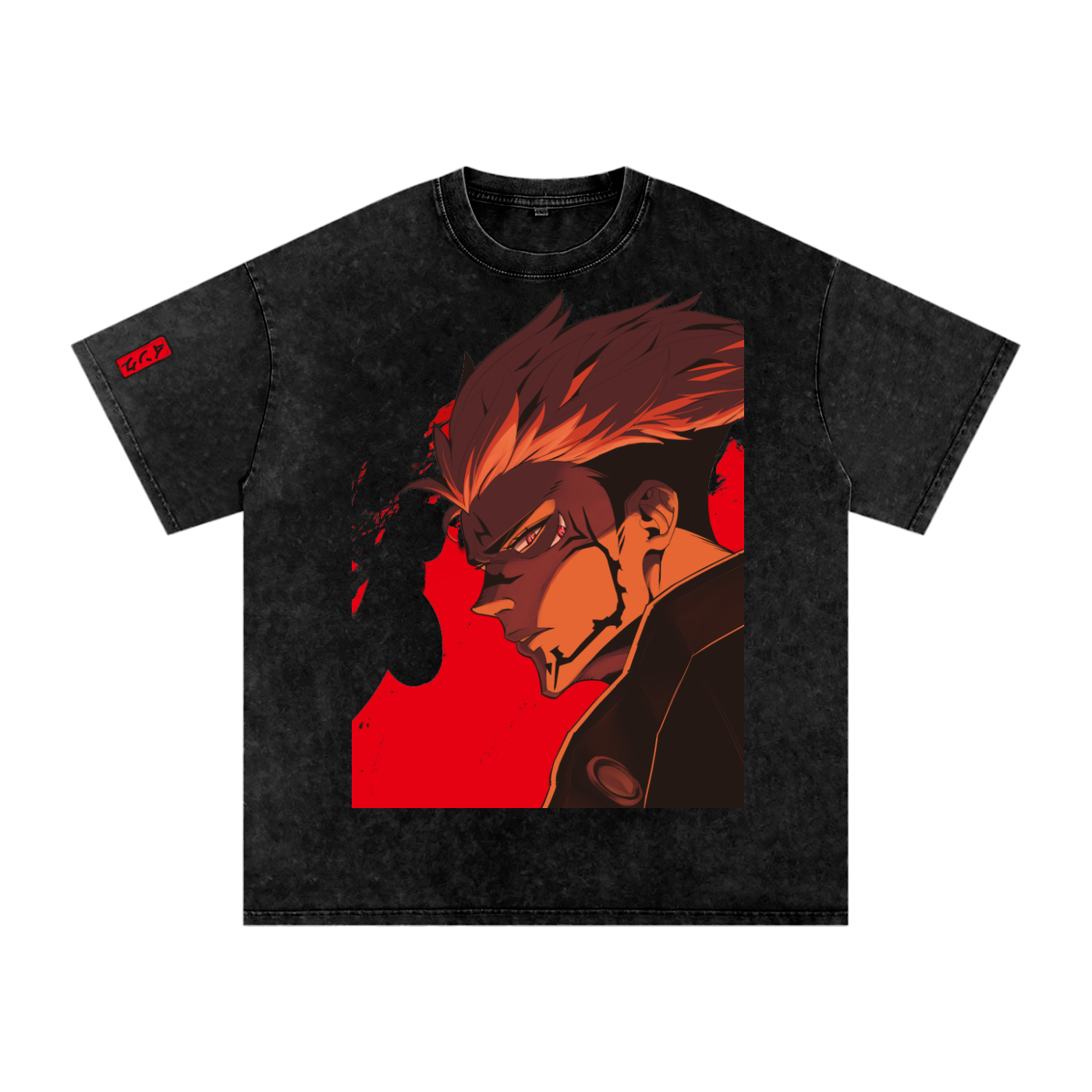 Sukuna Snow Washed Oversized Cotton T-Shirt