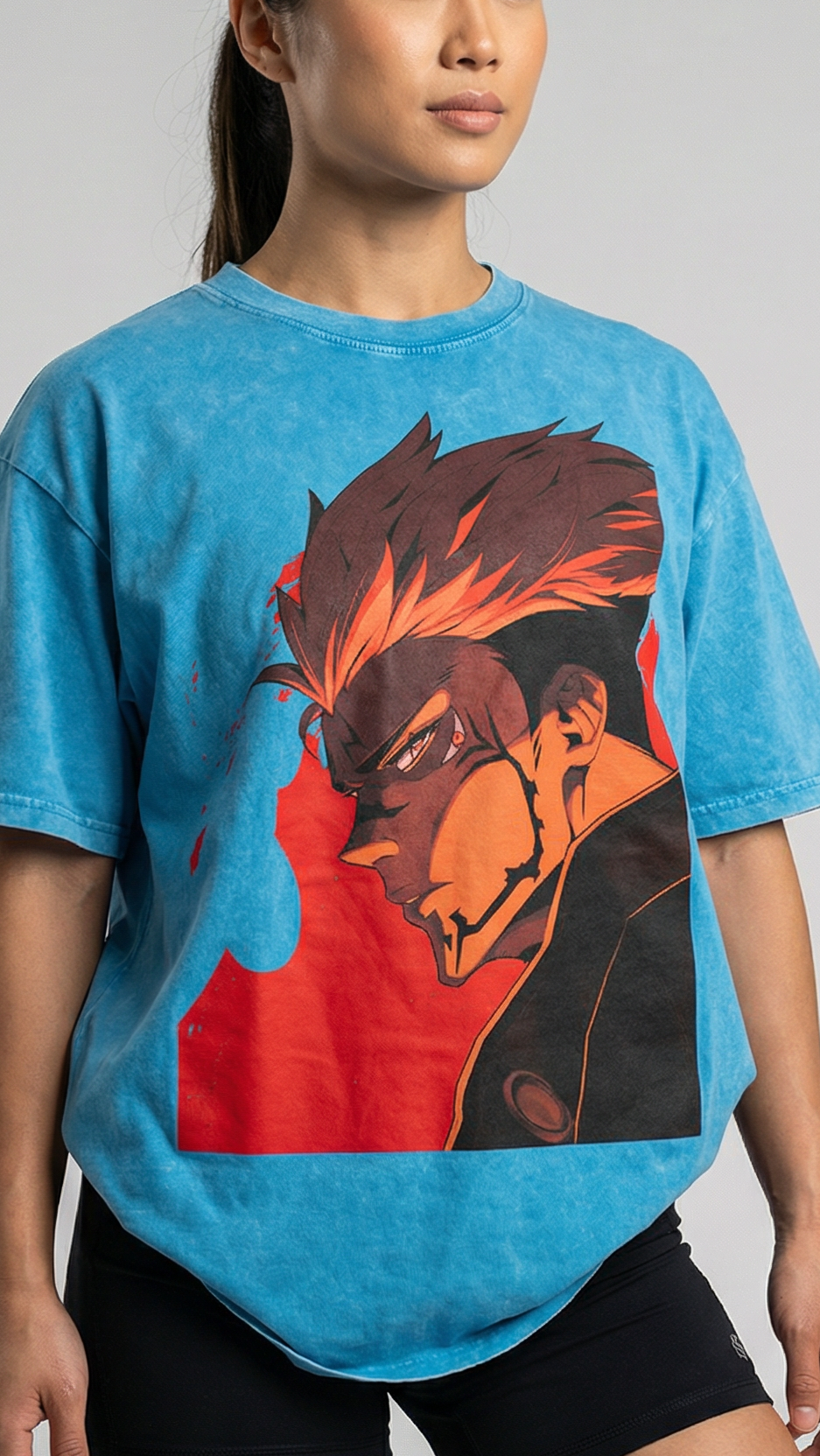 Sukuna Snow Washed Oversized Cotton T-Shirt