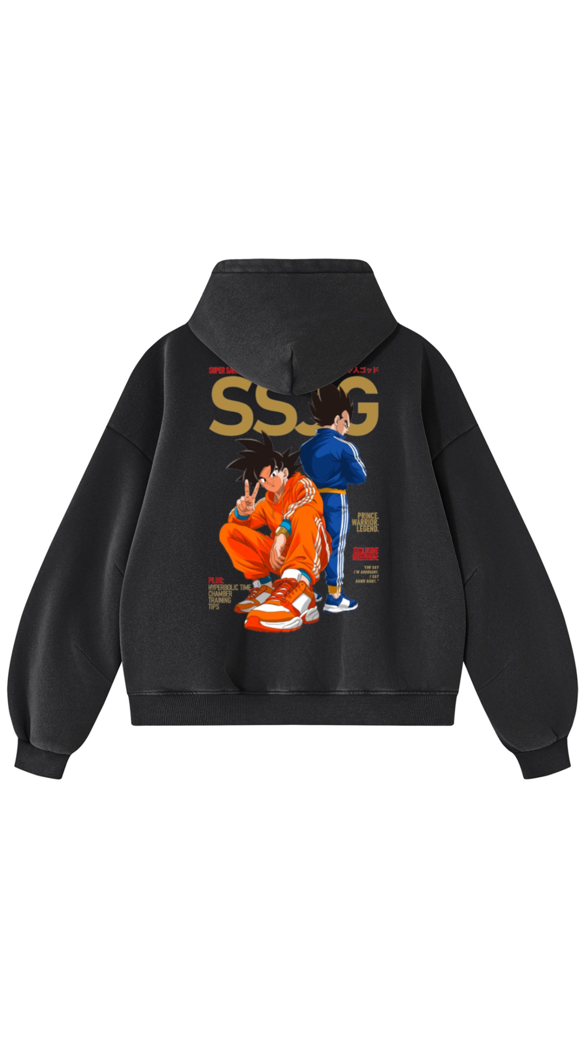 SSJG Unisex Vintage Wash Boxy Fleece Hoodie
