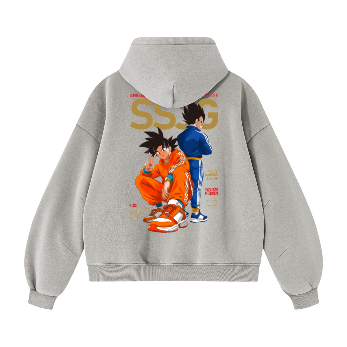 SSJG Unisex Vintage Wash Boxy Fleece Hoodie