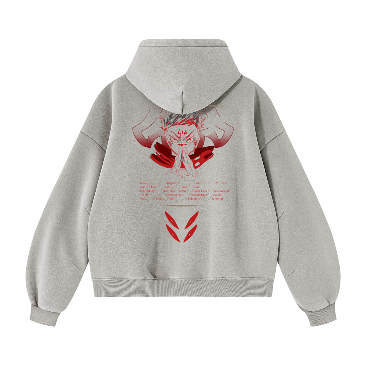 Malevolent Shrine Unisex Vintage Wash Boxy Fleece Hoodie