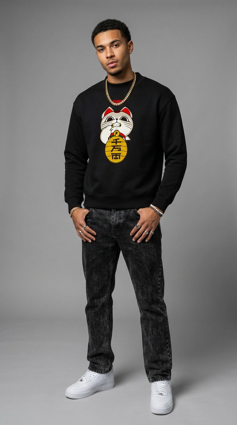 Turbo Granny Essential Fleece Mock-Neck Crew Sweatshirt