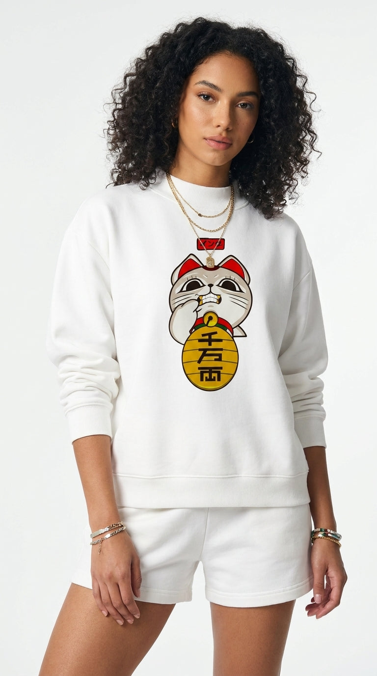 Turbo Granny Essential Fleece Mock-Neck Crew Sweatshirt