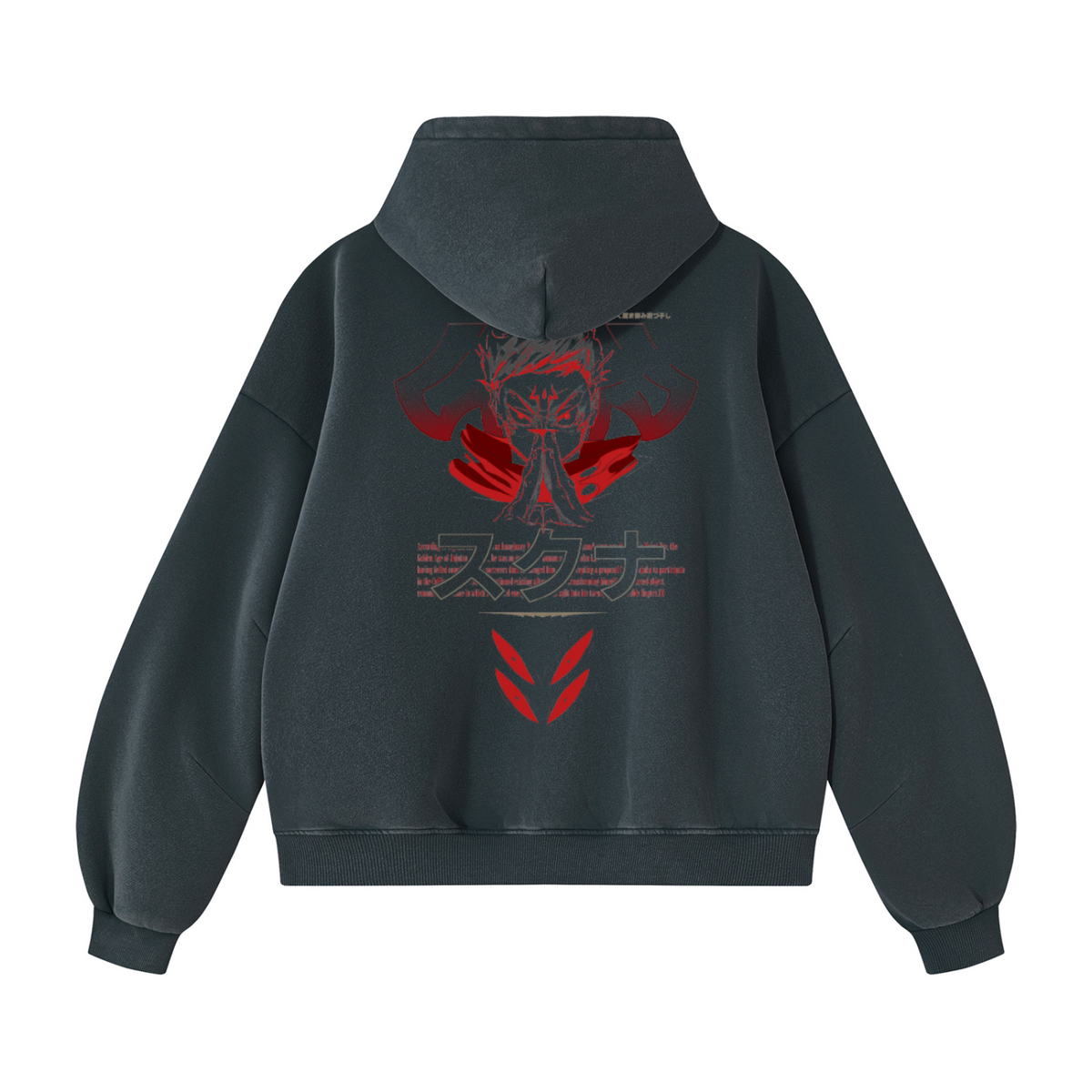 Malevolent Shrine Unisex Vintage Wash Boxy Fleece Hoodie