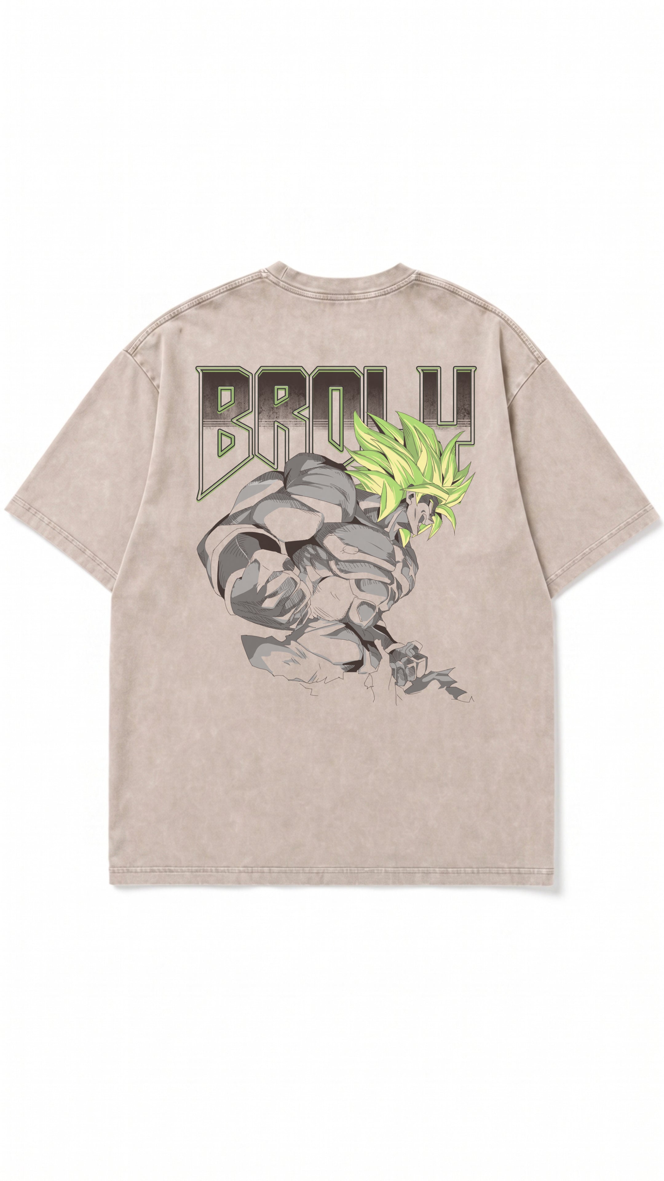 Broly Snow Washed Oversized Cotton T-Shirt