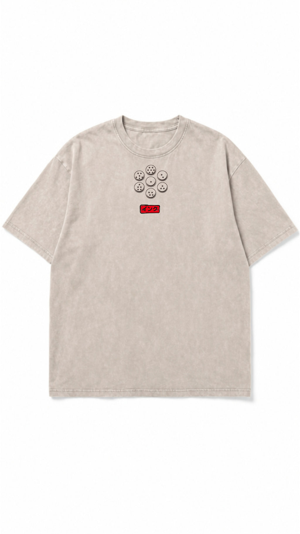 T-shirt en coton oversize délavé Broly Snow
