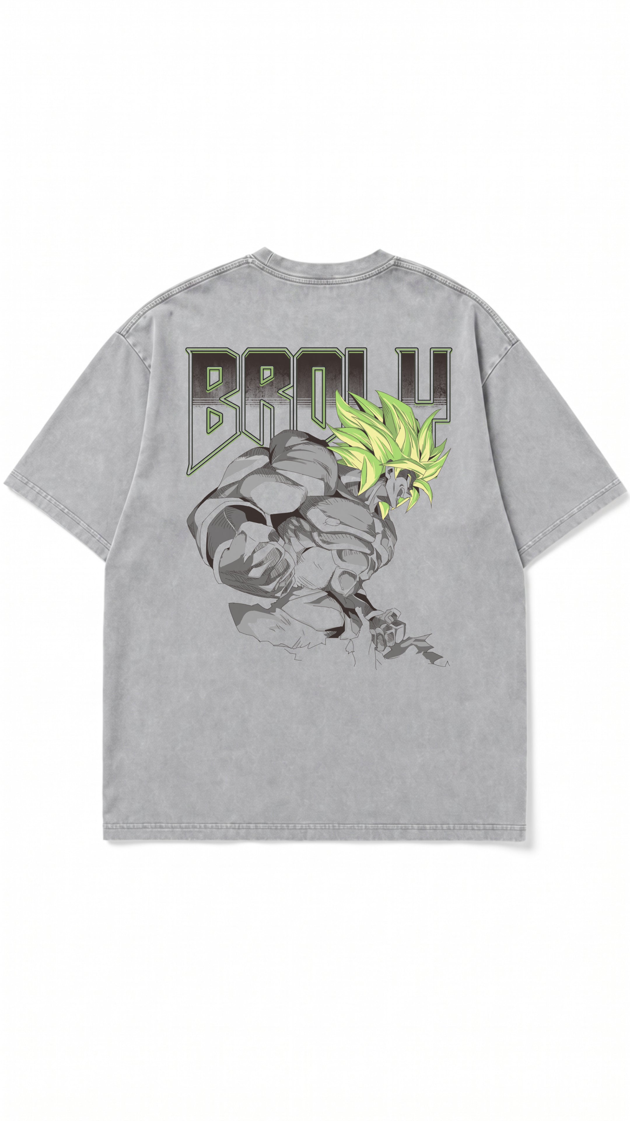 Broly Snow Washed Oversized Cotton T-Shirt