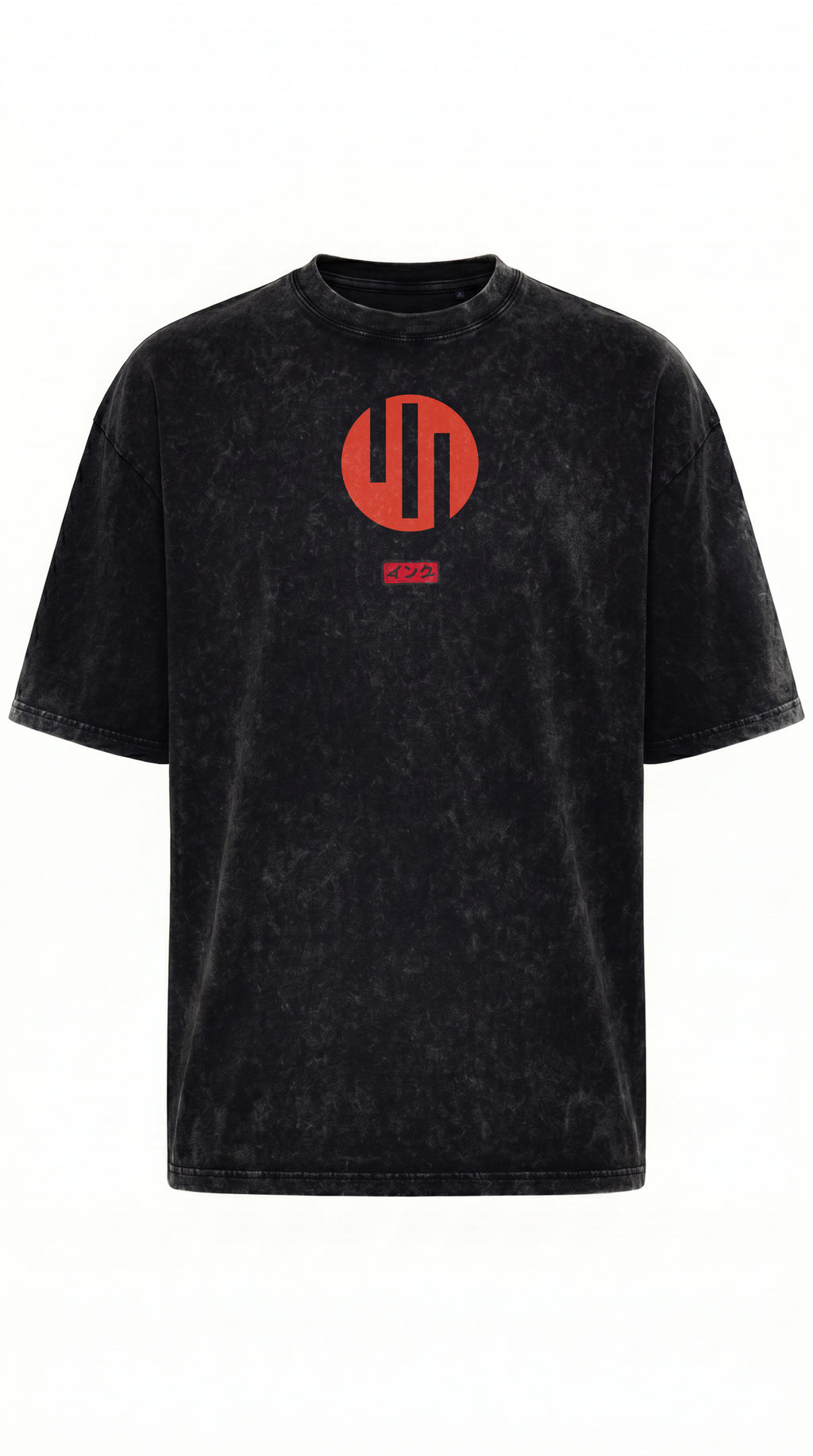 Thragg Back Snow Washed Oversized Cotton T-Shirt