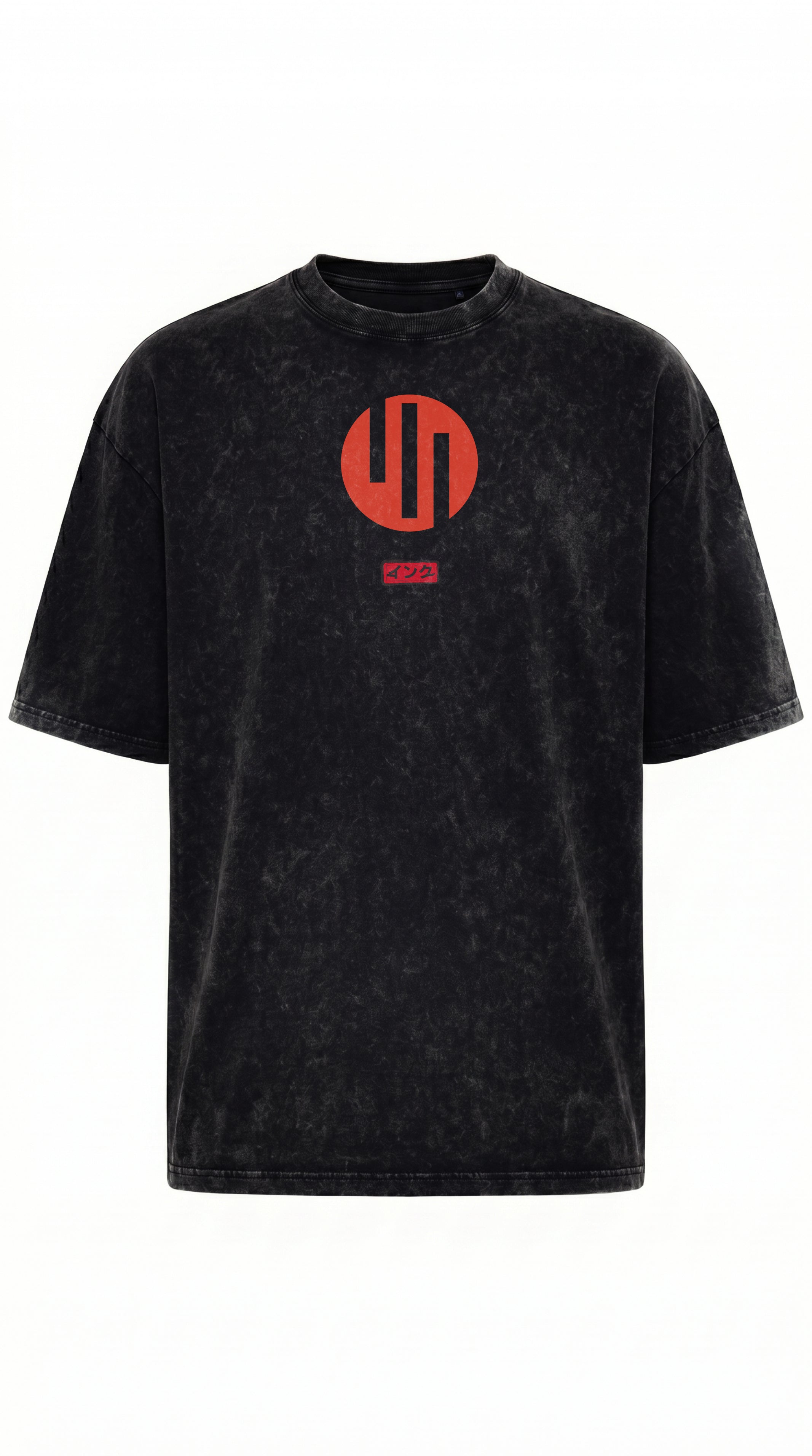 Thragg Back Snow Washed Oversized Cotton T-Shirt