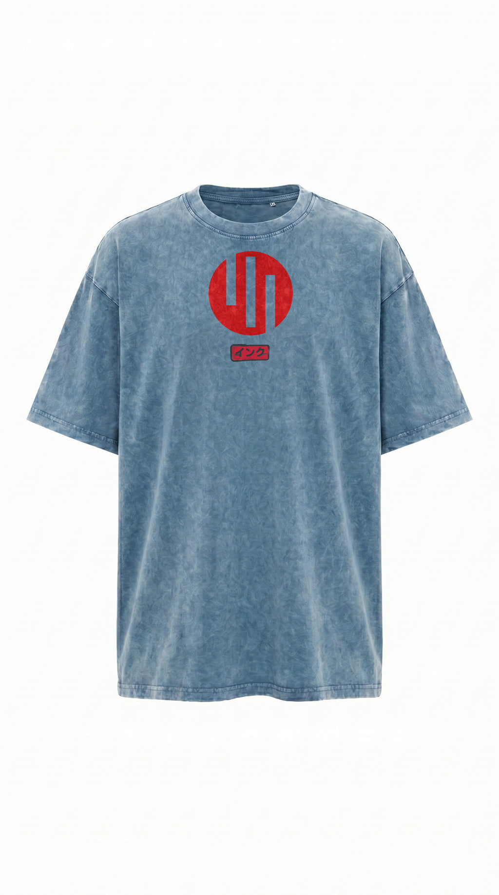 Thragg Back Snow Washed Oversized Cotton T-Shirt