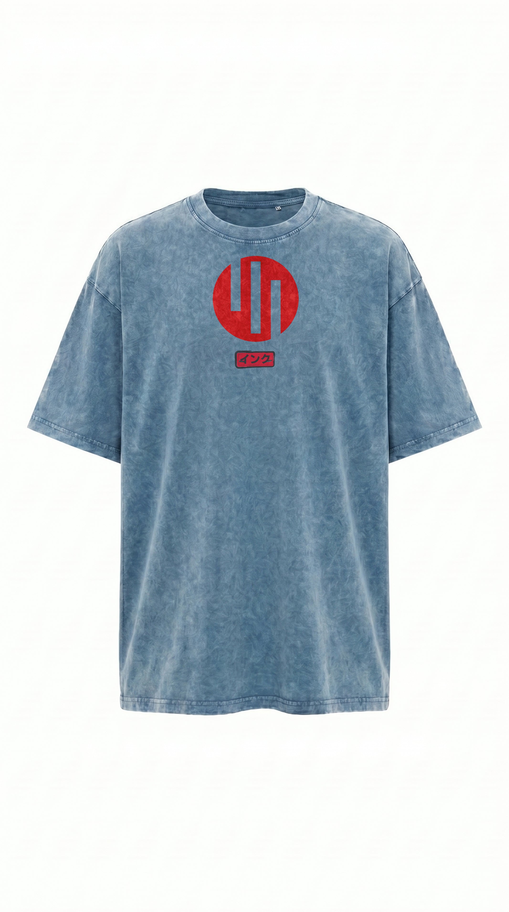 Thragg Back Snow Washed Oversized Cotton T-Shirt