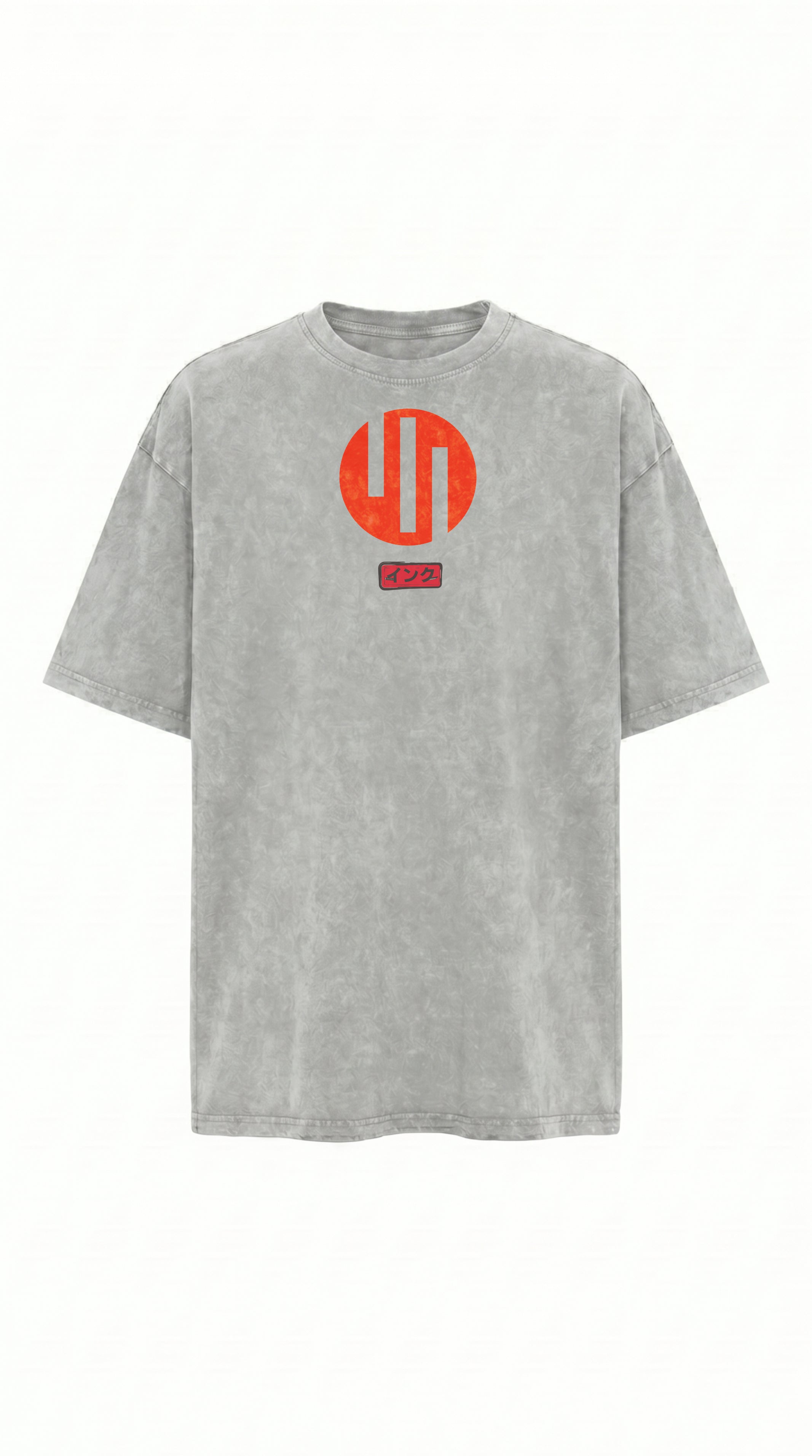 Thragg Back Snow Washed Oversized Cotton T-Shirt