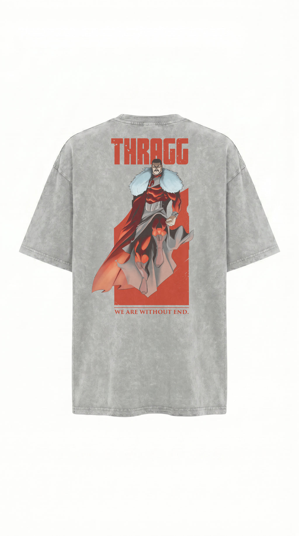 Thragg Back Snow Washed Oversized Cotton T-Shirt