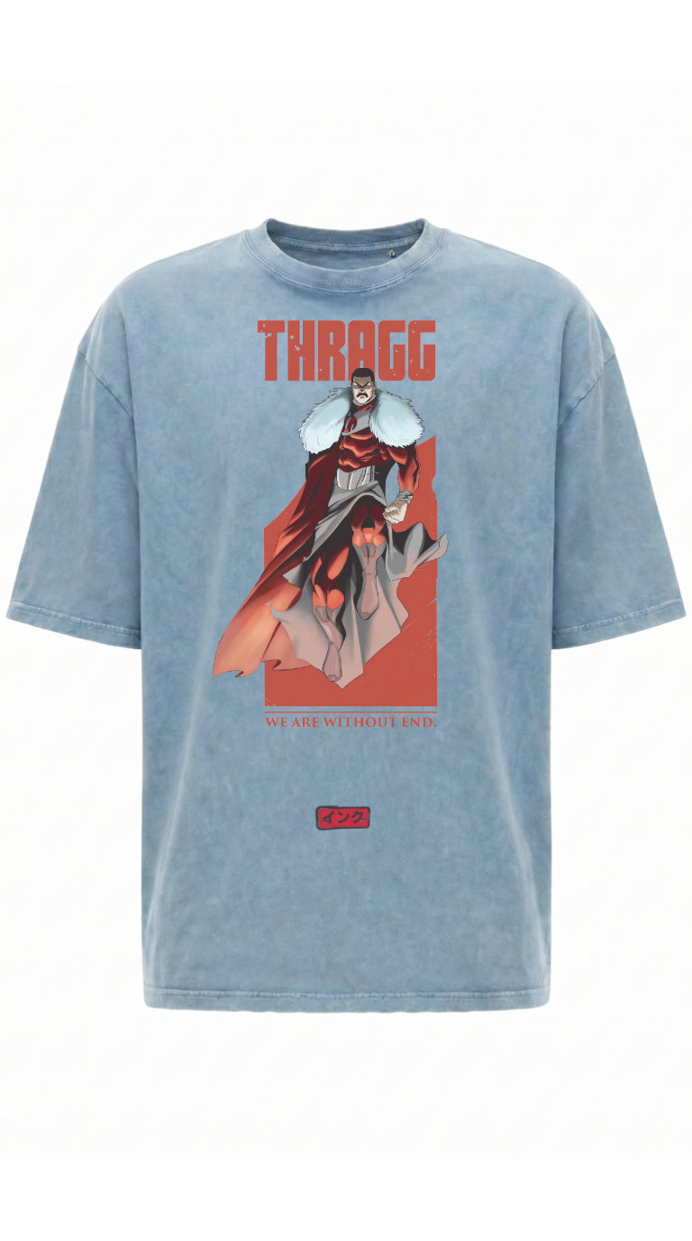 Thragg Viltrumite Snow Washed Oversized Cotton T-Shirt
