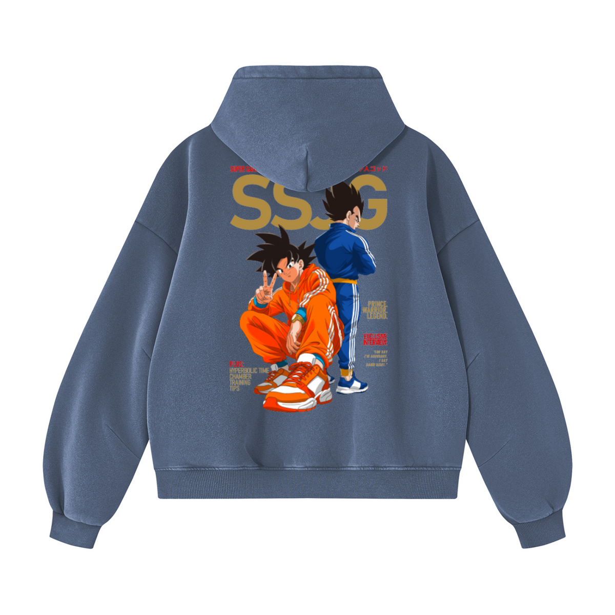 SSJG Unisex Vintage Wash Boxy Fleece Hoodie