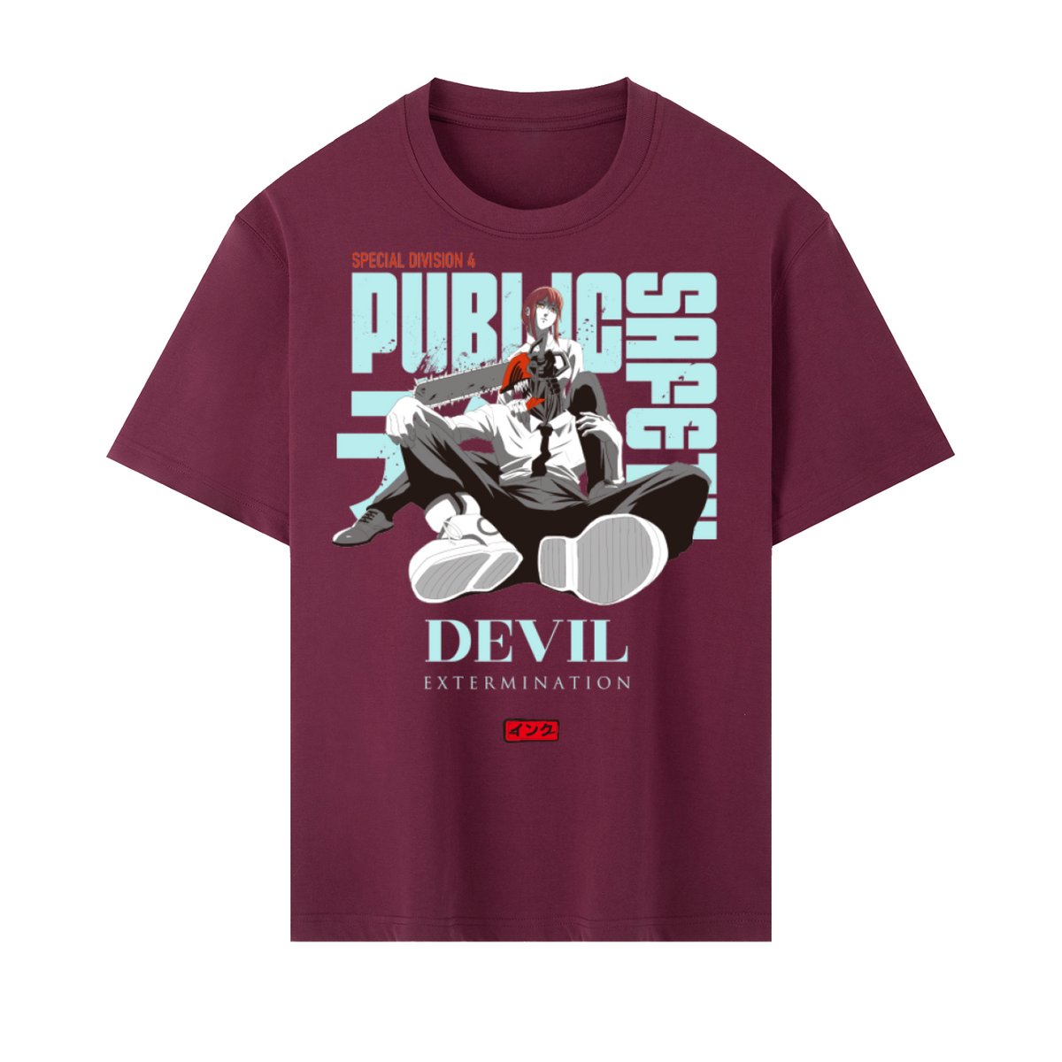 Chainsaw Public Safety Heavyweight Drop Shoulder Cotton T-Shirt