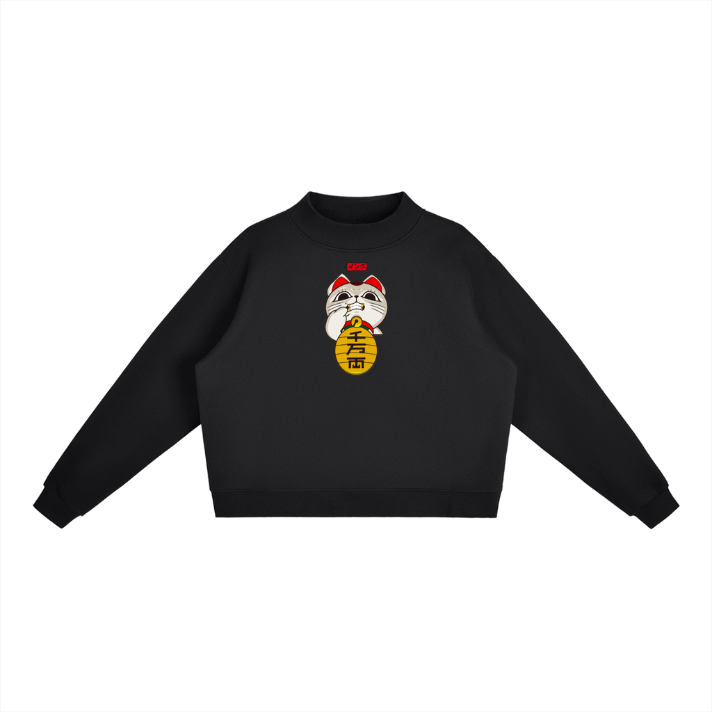 Turbo Granny Essential Fleece Mock-Neck Crew Sweatshirt