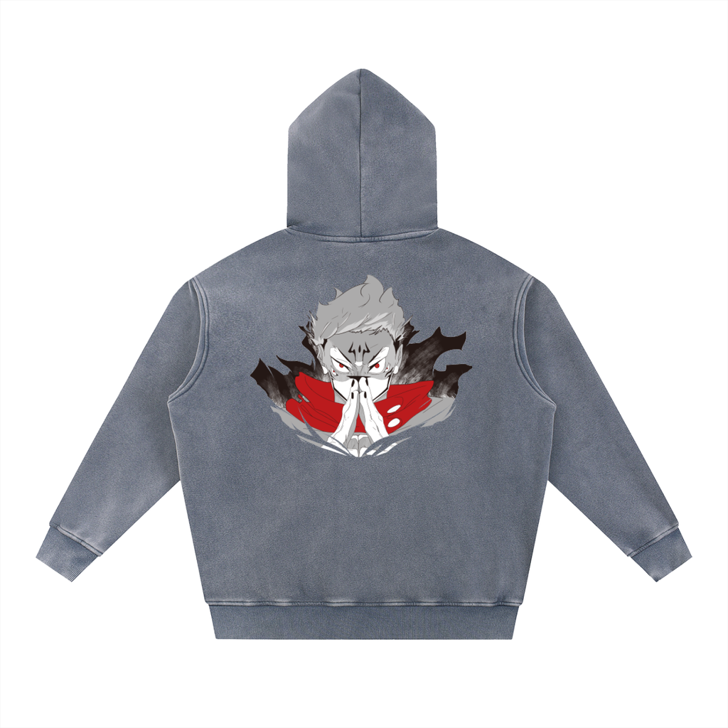Sukuna Snow Wash Fleece Oversize Hoodie