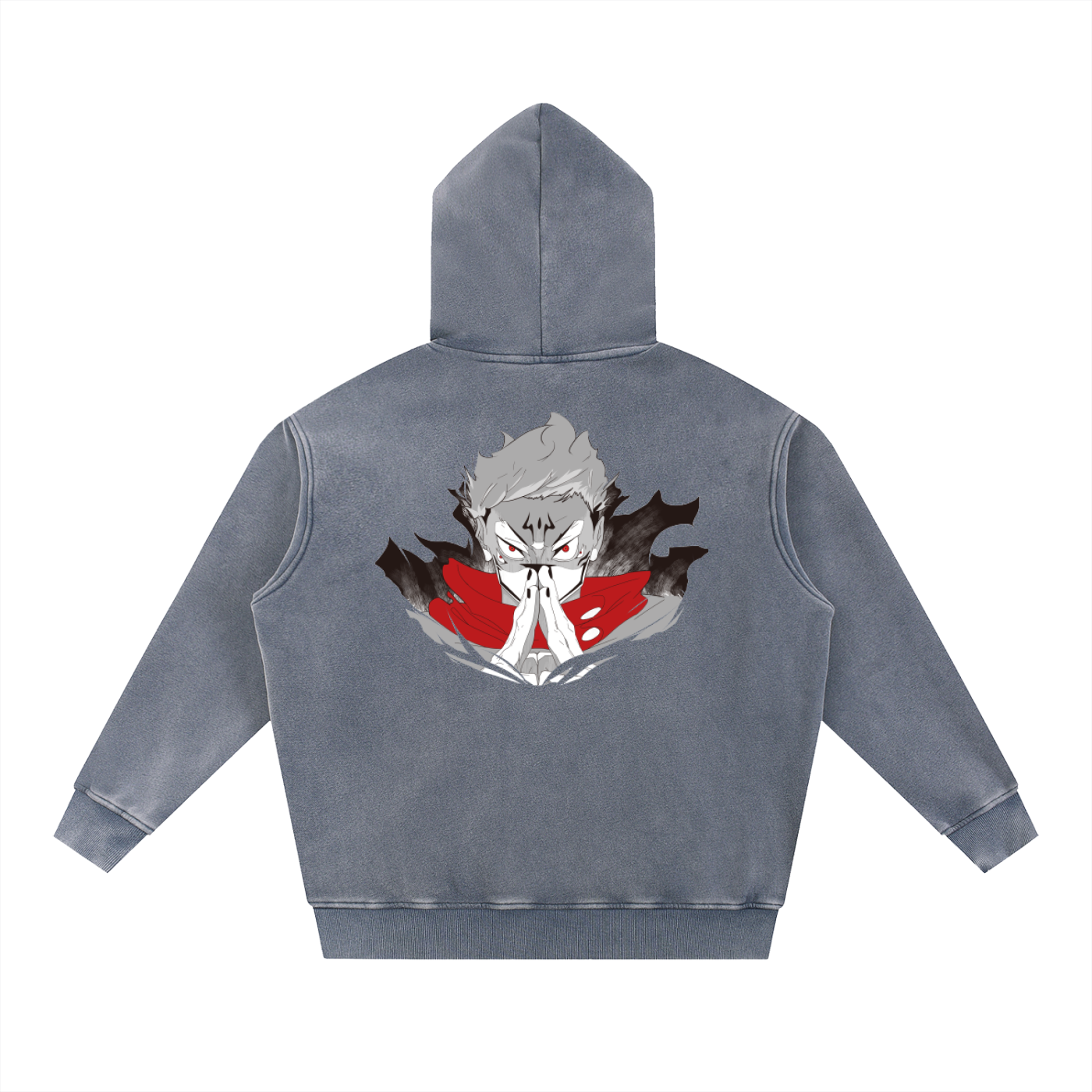 Sukuna Snow Wash Fleece Oversize Hoodie