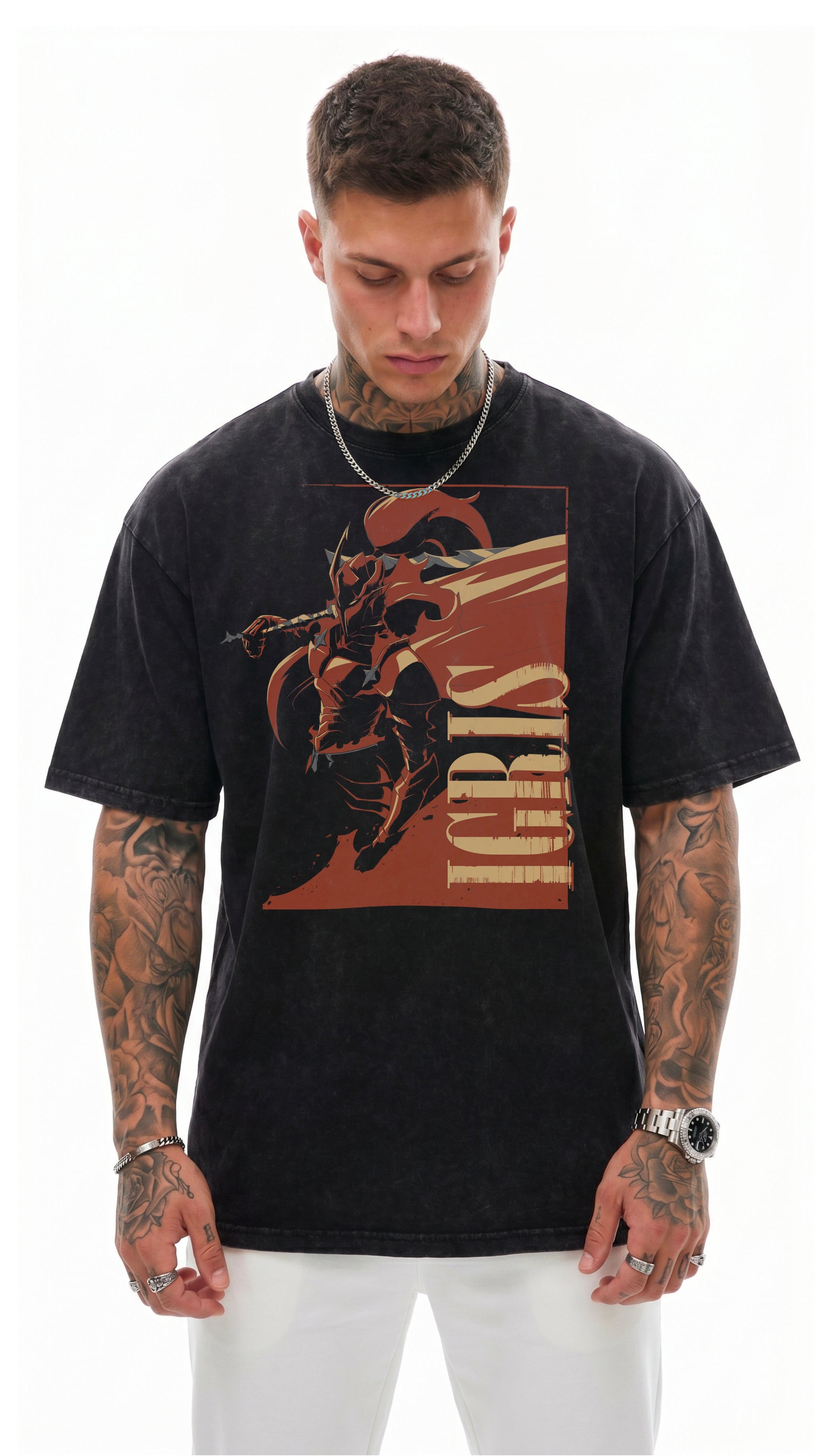Igris Gold Snow Washed Oversized Cotton T-Shirt