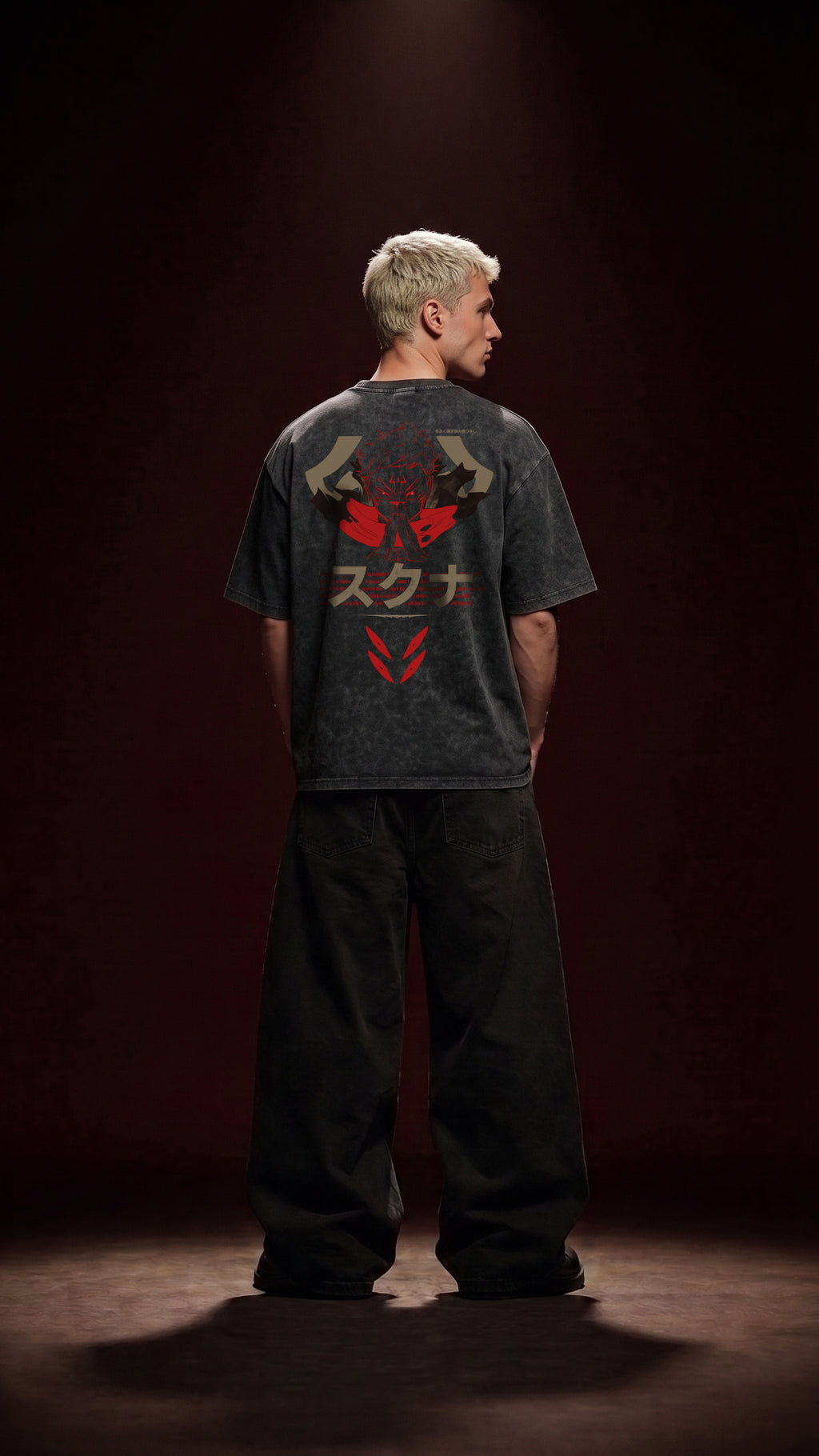 T-shirt oversize en coton délavé Sukuna
