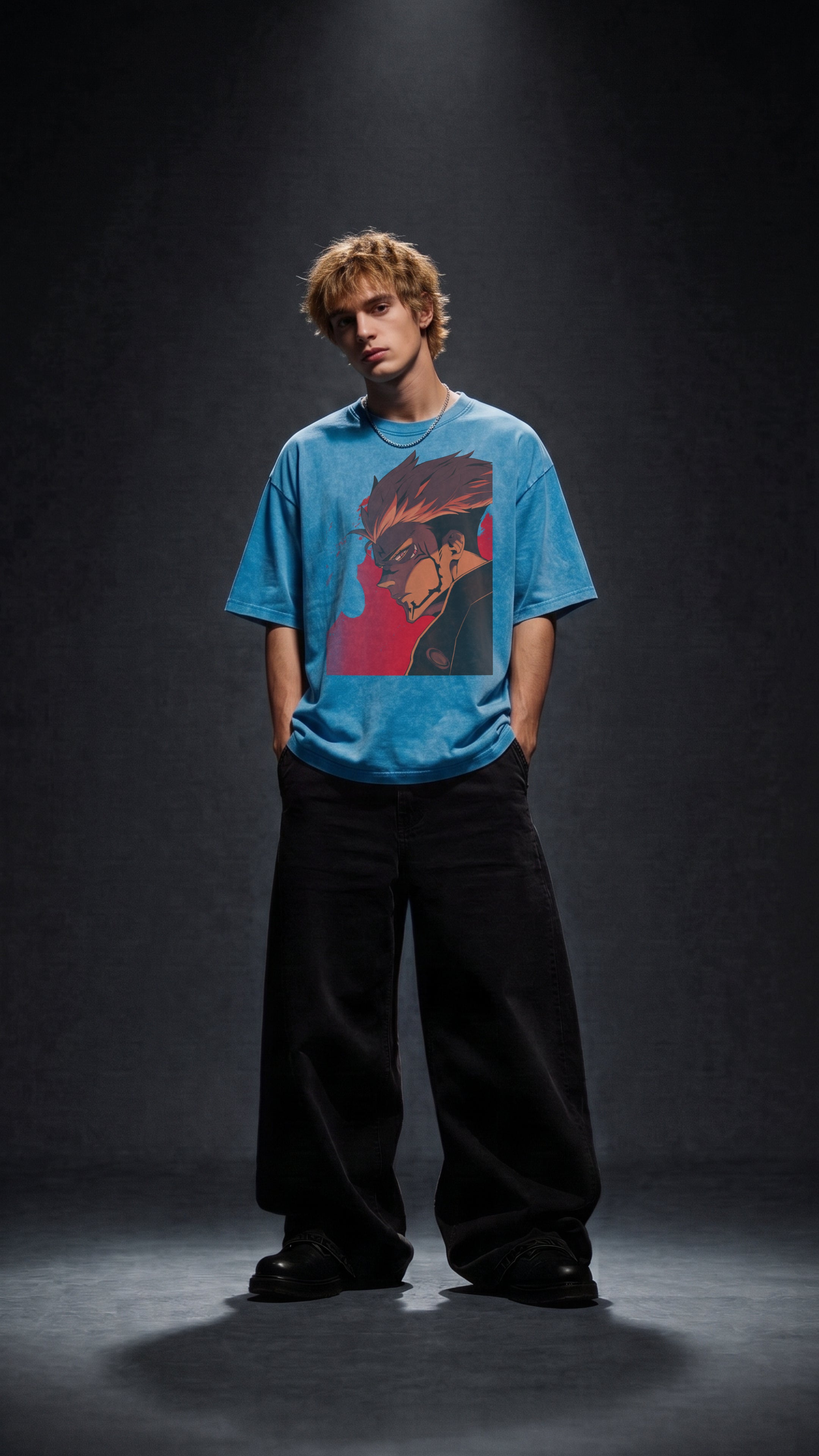 Sukuna Snow Washed Oversized Cotton T-Shirt