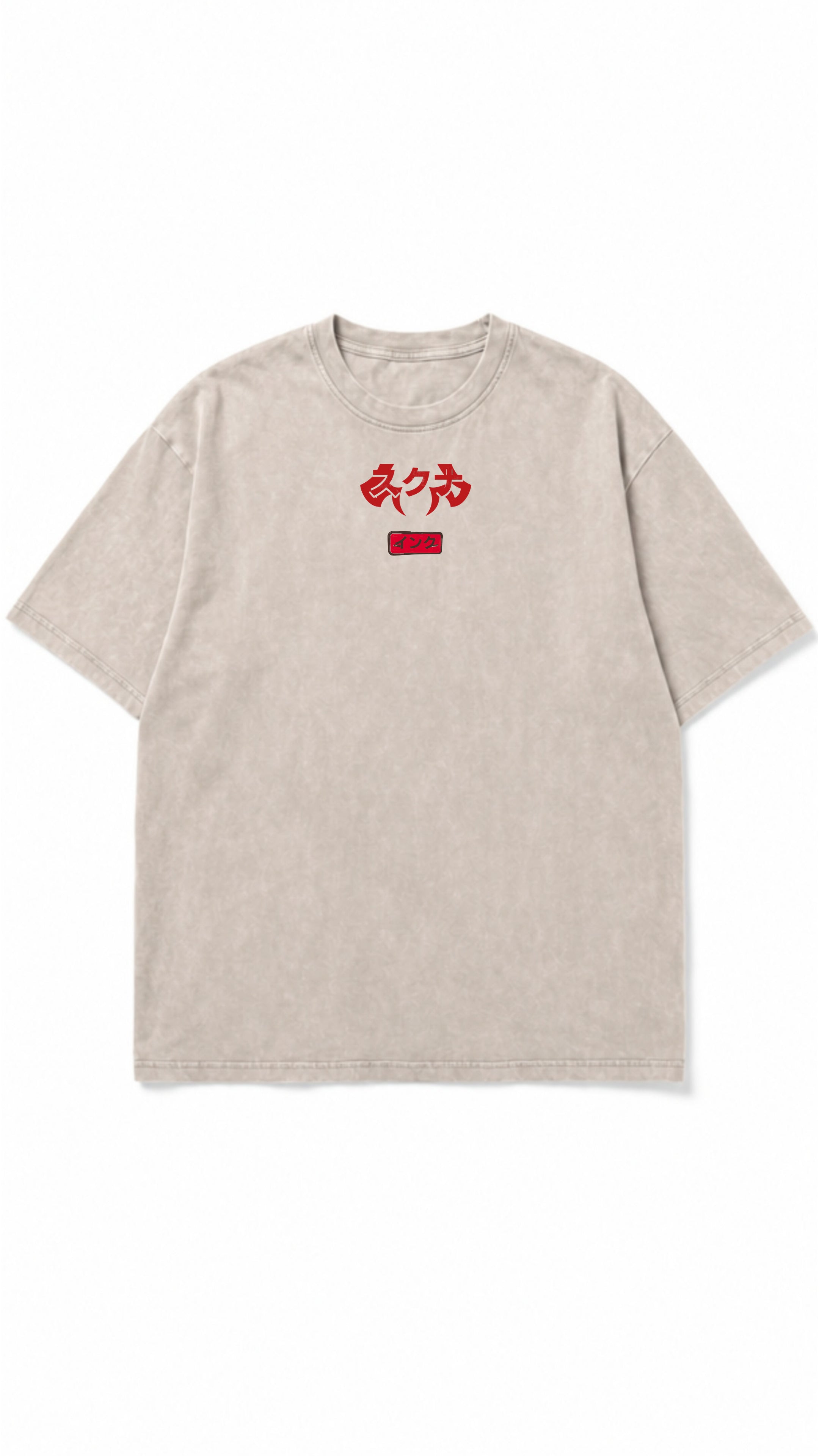 Sukuna Snow Washed Oversized Cotton T-Shirt